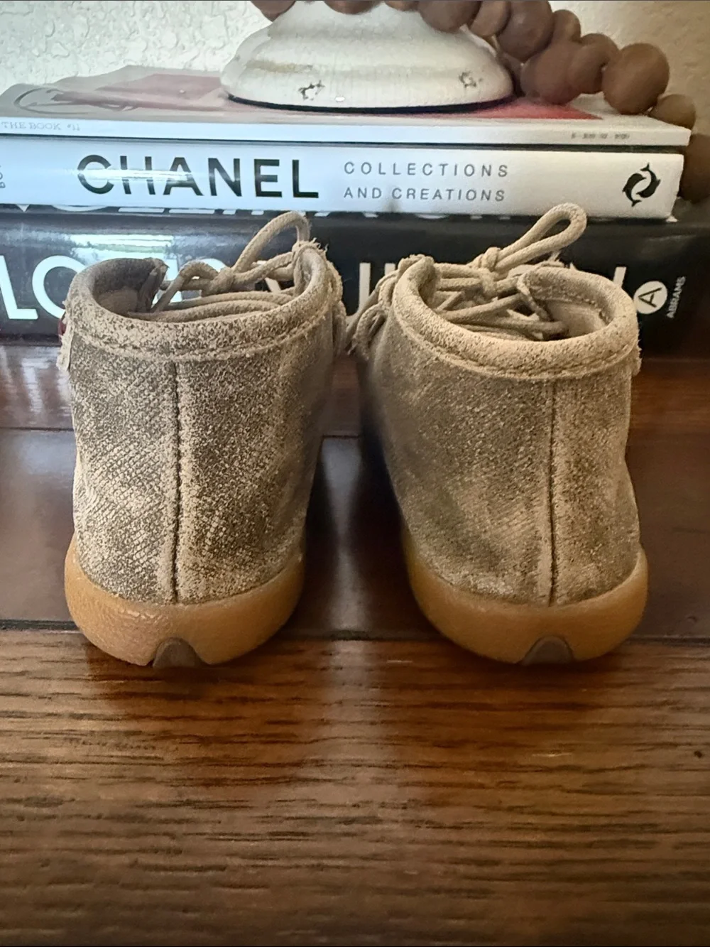 Twisted X Kids Tan Moccasin-Style Slip-Ons